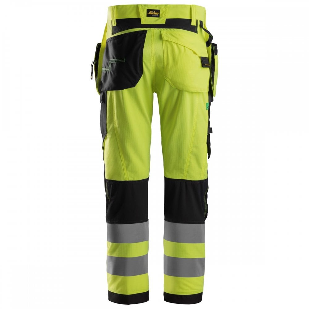 6932 FlexiWork High-Vis Work Trousers Holster Pockets+ Class 2