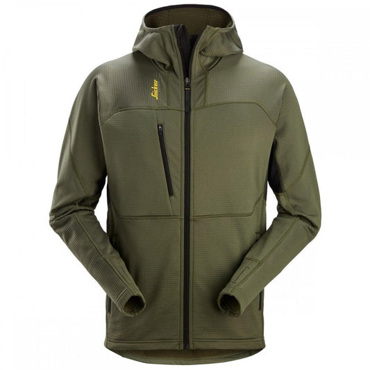 9420 Thermal Body Mapping Fleece Full Zip Hoodie - Quick Dry Fabric