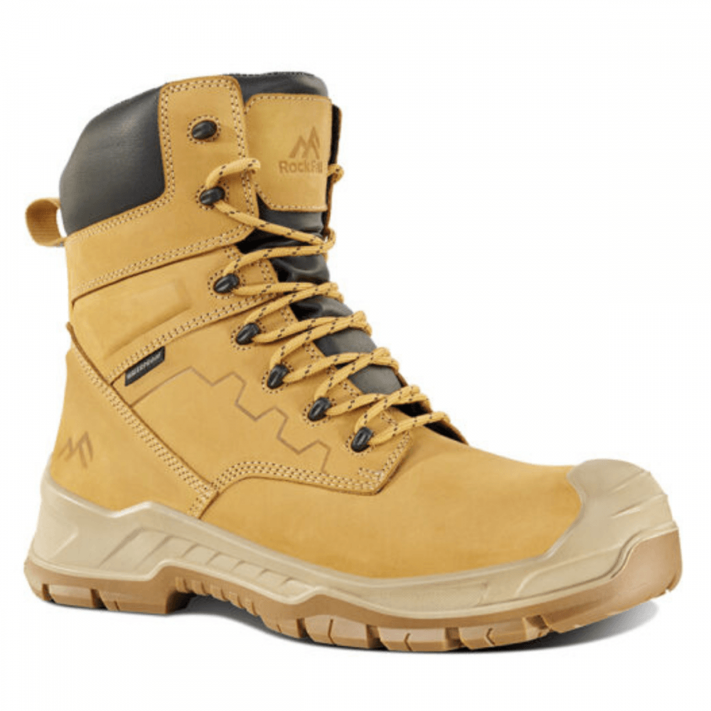 RF752 Hampton Honey High Leg Waterproof Safety Boot with Side Zip UK7 - EU41 - US8 Honey *One Size Only - Outlet Store*