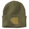 107190 Knit Cuffed C Patch Beanie