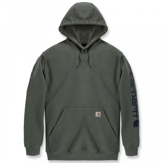 K288 Loose Fit Midweight Logo Sleeve Graphic Sweatshirt Dusty Olive M *One Size Only - Outlet Store*