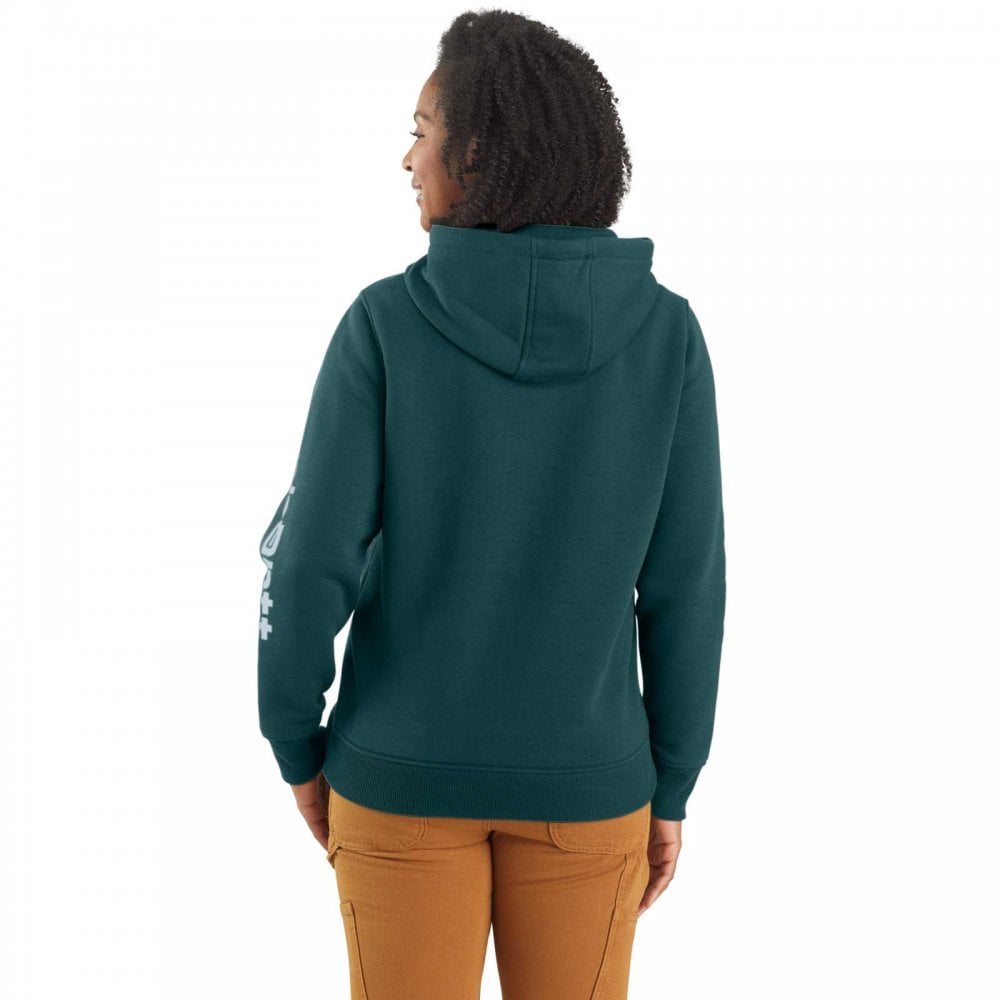 102791 Relaxed Fit Midweight Logo Sleeve Graphic Sweatshirt