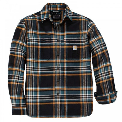 107010 Rugged Flex Relaxed Fit Midweight Flannel Long-Sleeve Plaid Shirt