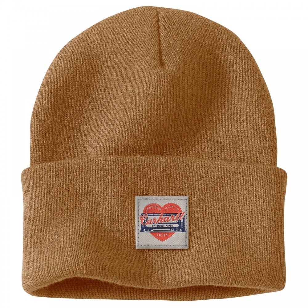107409 Knit Heart Patch Beanie