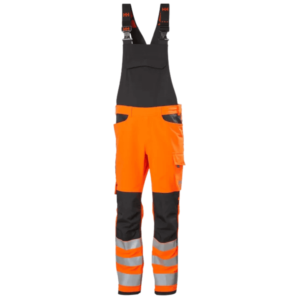 77549 Alna 4X Hi Vis Work Bib Class 2 Orange/Ebony 31" 30" *One Size Only - Outlet Store*