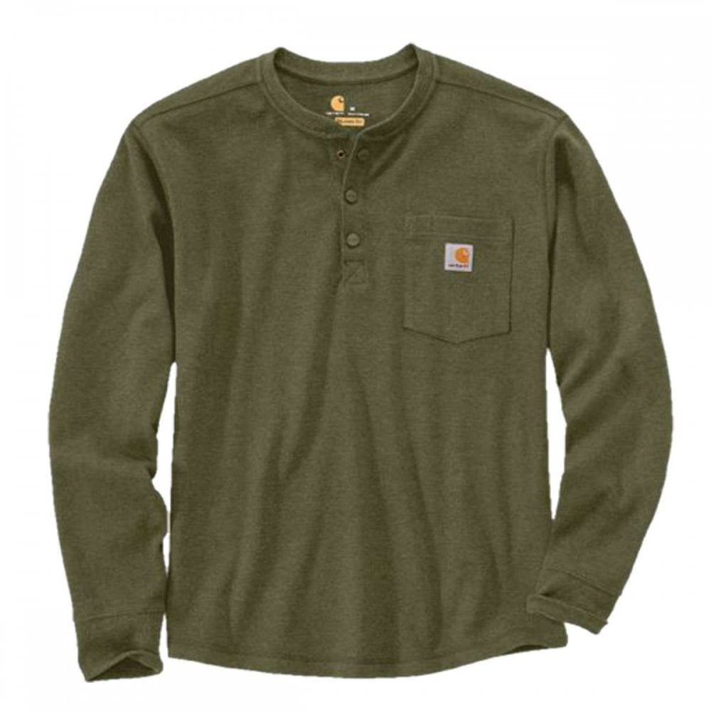 104429 Henley Pocket Thermal Long Sleeve T-Shirt