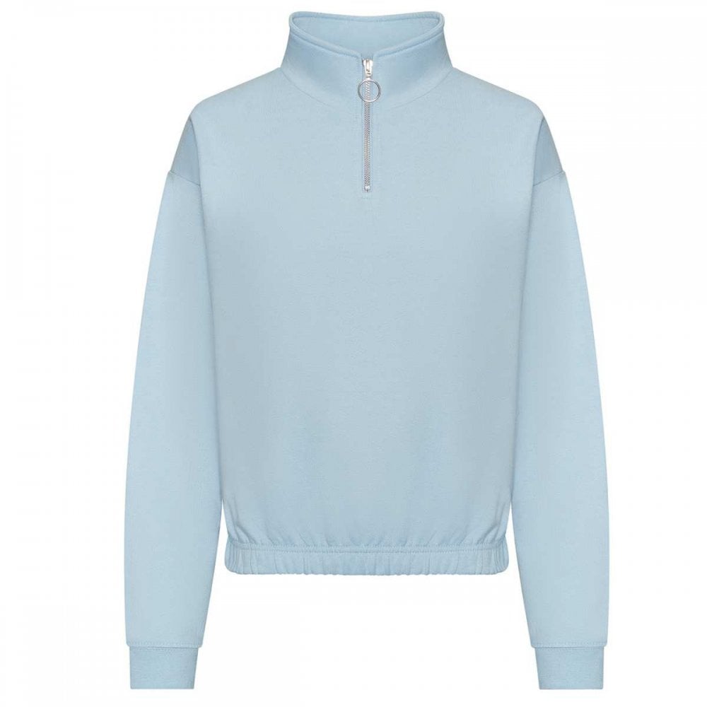 JH037 Women'S Cropped ¼-Zip Sweat