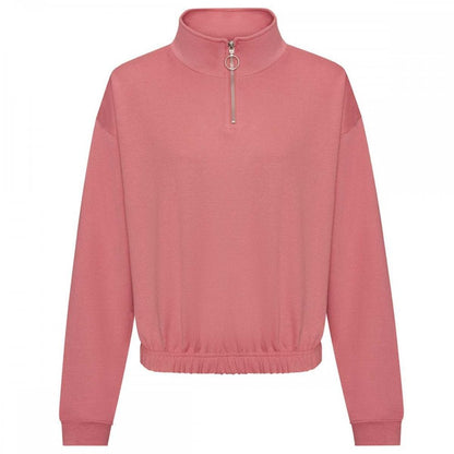 JH037 Women'S Cropped ¼-Zip Sweat