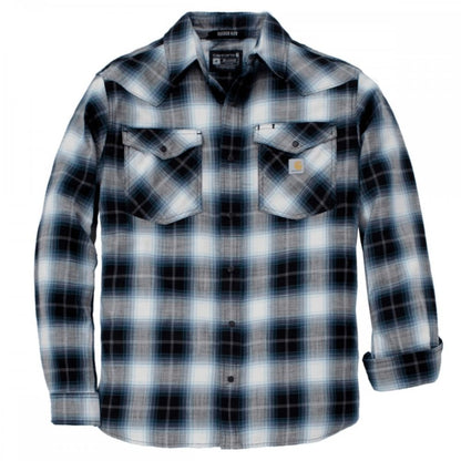 107016 TW6430 Mens Montana RF L/S Snap Front Plaid Shirt