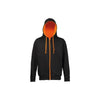 JH053 Varsity Zoodie Jet Black/Orange Crush M *One Size Only - Outlet Store*