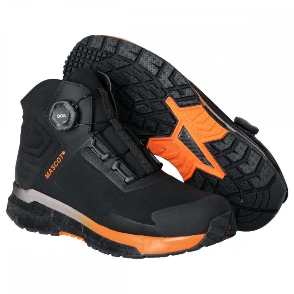 F1681 Water Repellent Safety Boot with BOA® Fit System UK7 - EU41 - US8 Black/Bright Orange *One Size Only - Outlet Store*