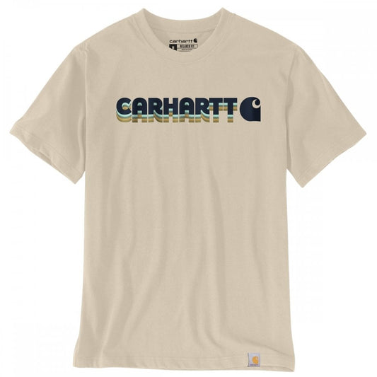 107318 Irvine Relaxed Layered Logo T-Shirt Oat Milk S *One Size Only - Outlet Store*