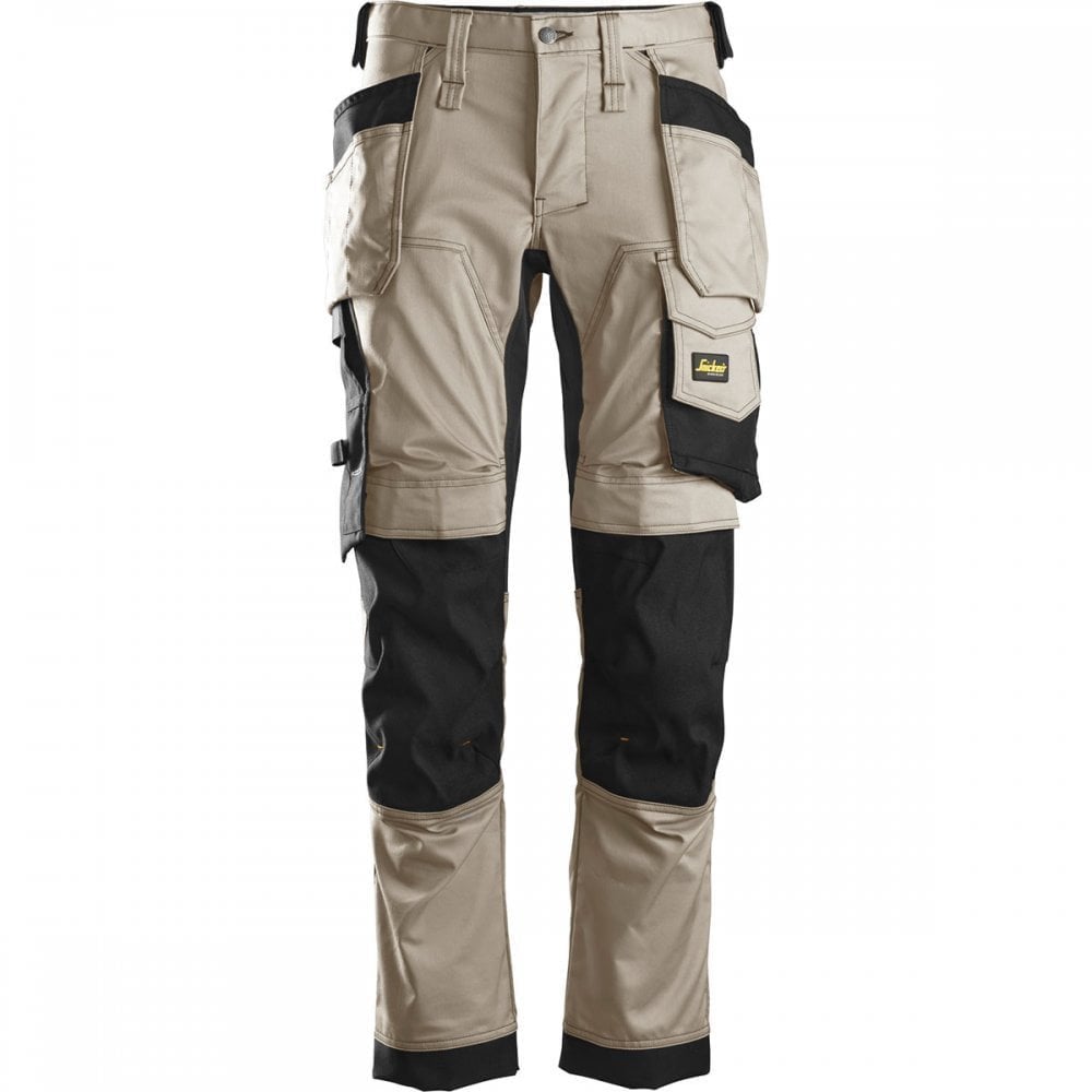 6241 AllroundWork Slim Fit Trousers Holster Pockets Khaki/Black Waist: 33" Inside Leg: 32" *One Size Only - Outlet Store*