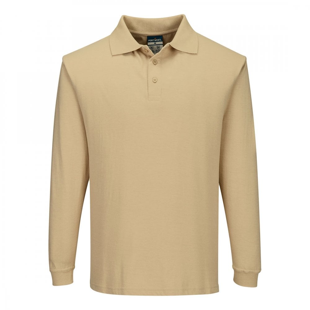 FR10 Flame Resistant Antistatic Long Sleeve Polo Shirt