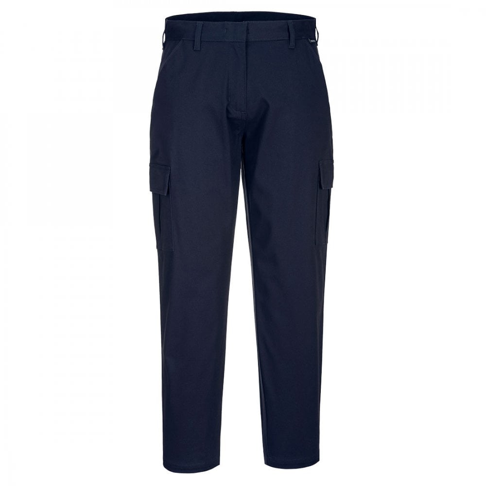S233 Womens Stretch Cargo Trousers Navy 31" 28" *One Size Only - Outlet Store*