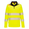DX419 DX4 Hi-Vis Zip Polo Shirt L/S