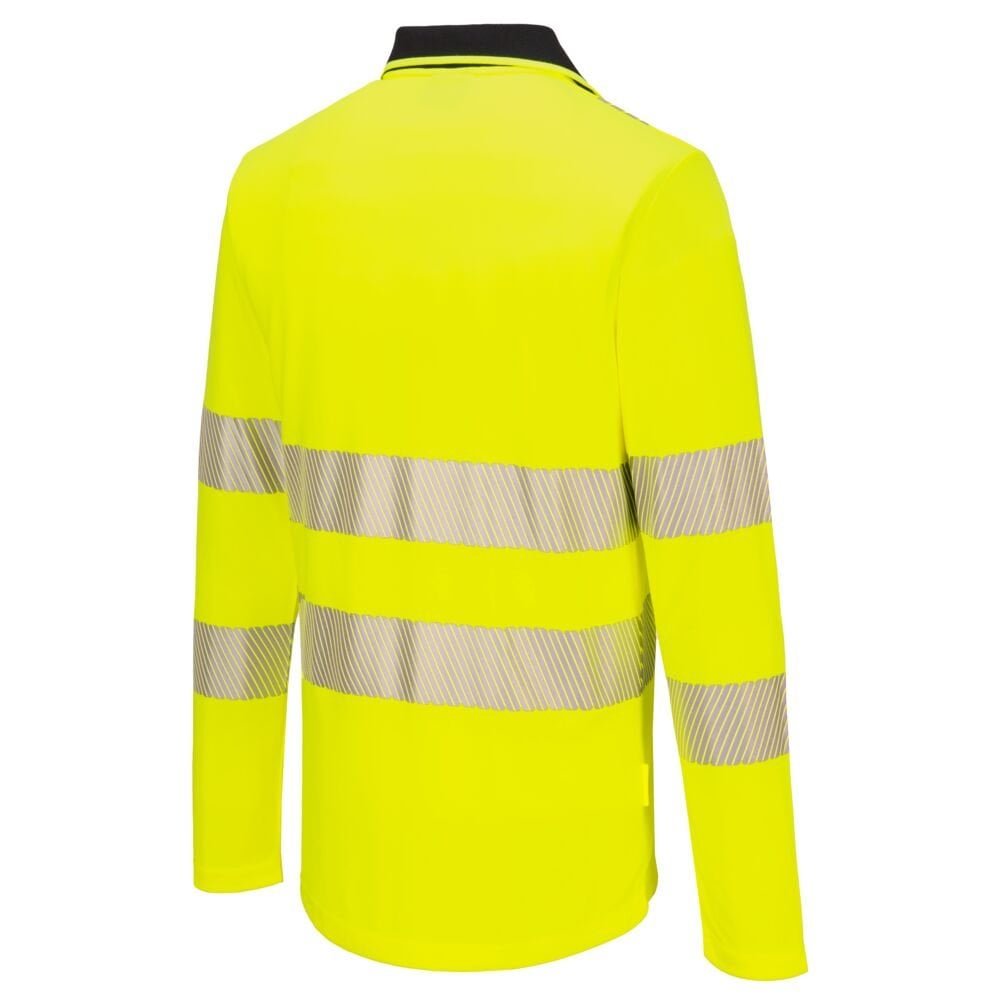DX419 DX4 Hi-Vis Zip Polo Shirt L/S