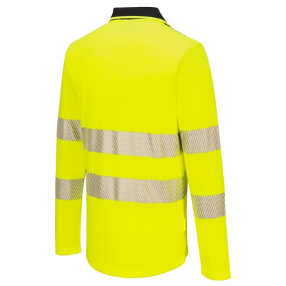 DX419 DX4 Hi-Vis Zip Polo Shirt L/S