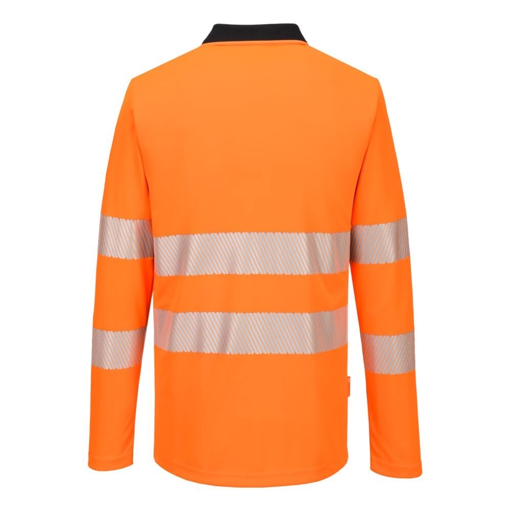 DX419 DX4 Hi-Vis Zip Polo Shirt L/S