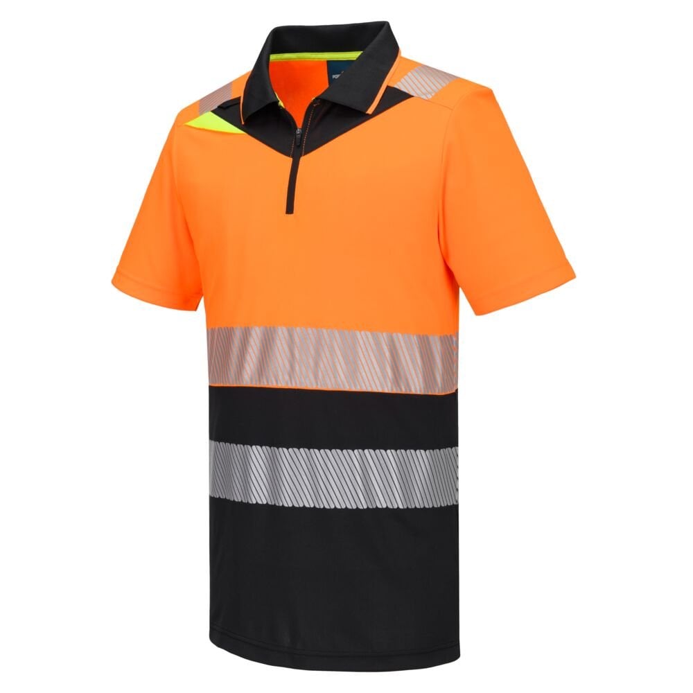 DX435 DX4 Hi-Vis Zip Class 1 Polo Shirt S/S