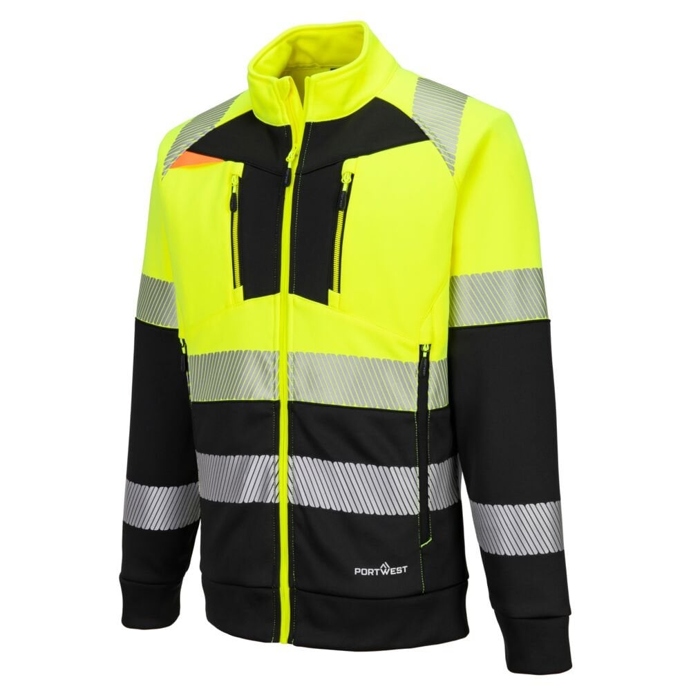 DX490 DX4 Hi-Vis Class 1 Funnel Neck Zipped Sweatshirt