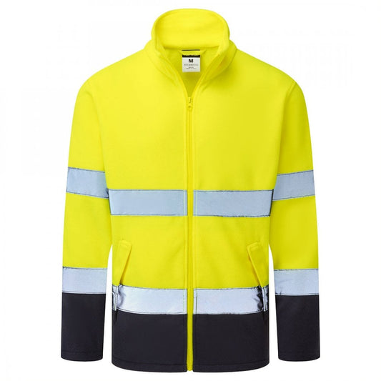 ES251 ES1 Essential Hi-Vis Contrast Fleece Yellow/Navy 6XL *One Size Only - Outlet Store*