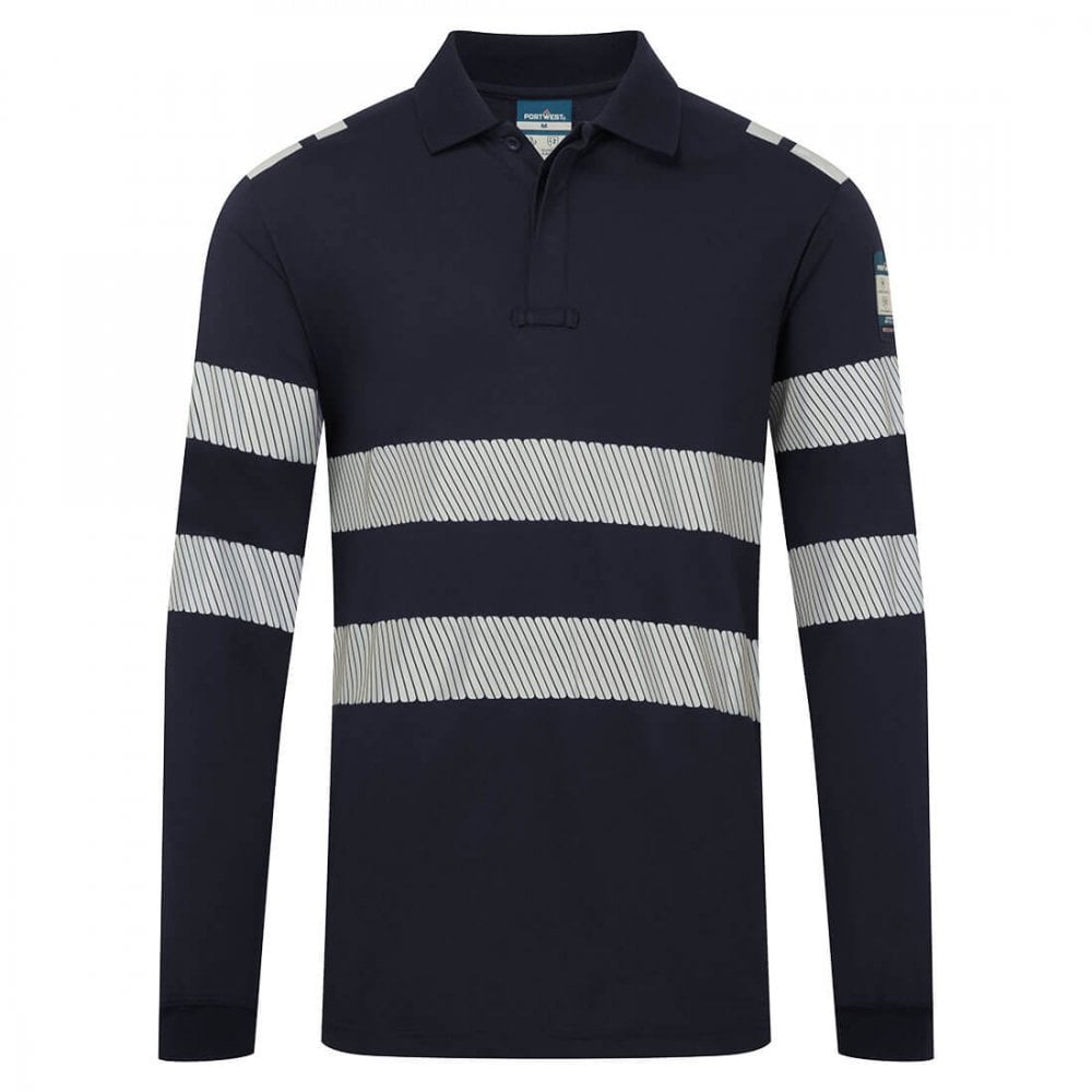 FR733 PW3 Modaflame Knit FR Long Sleeve Polo Shirt