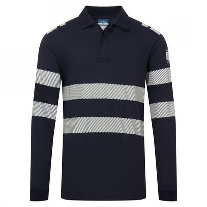 FR733 PW3 Modaflame Knit FR Long Sleeve Polo Shirt