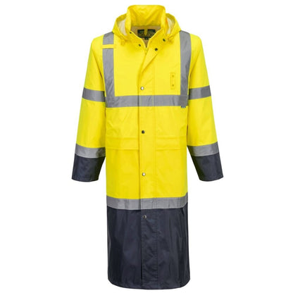 H446 Hi-Vis Contrast Raincoat 122cm