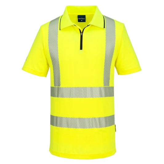 KX302 KX3 Sport Hi-Vis Zip Polo Shirt S/S