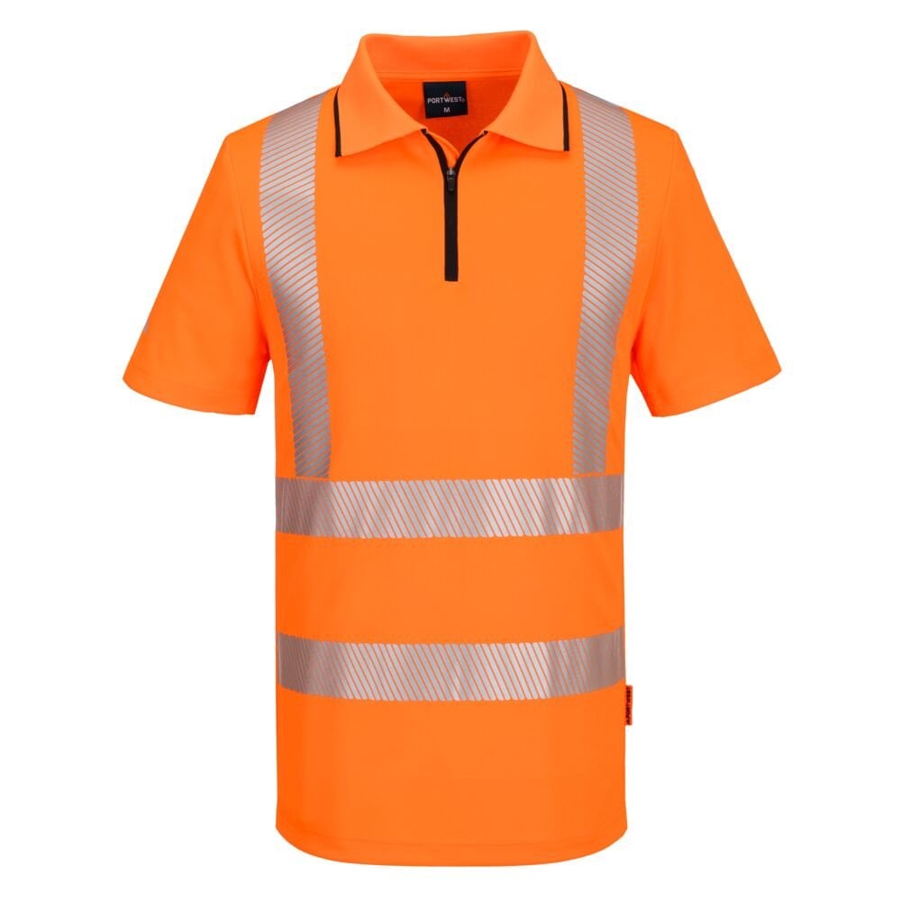 KX302 KX3 Sport Hi-Vis Zip Polo Shirt S/S