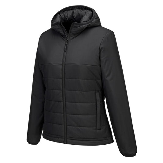 S613 Professional Women's Hooded Insulated Baffle Jacket