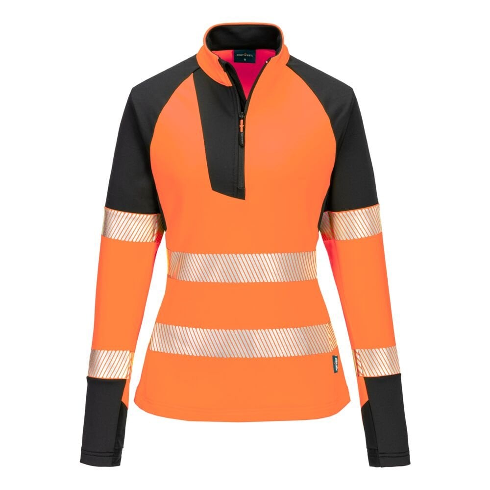 T173 PW3 Hi-Vis Women's 1/4 Zip Sweatshirt
